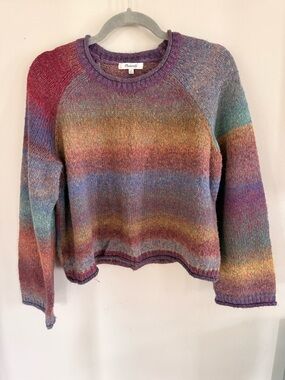 Madewell Multicolor Ombre Crewneck Sweater